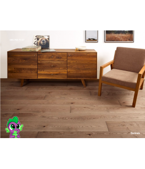 Однополосная паркетная доска Barlinek Ясень walnut country Grande Pure Huzelnut 